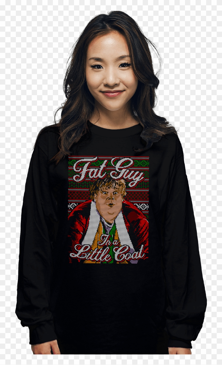 Fat Guy In A Little Coat - Girl Clipart