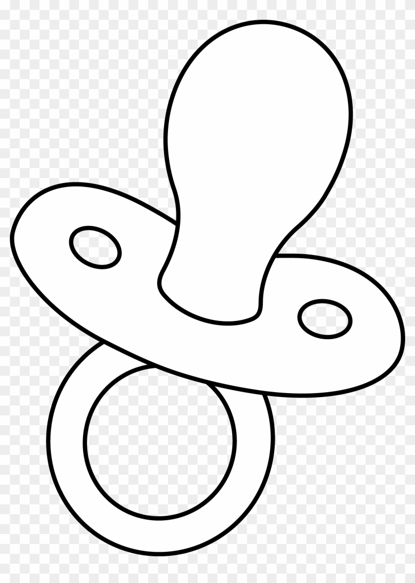 Download Pacifier Clipart Black And White Baby Pacifier White Png Transparent Png 623850 Pikpng