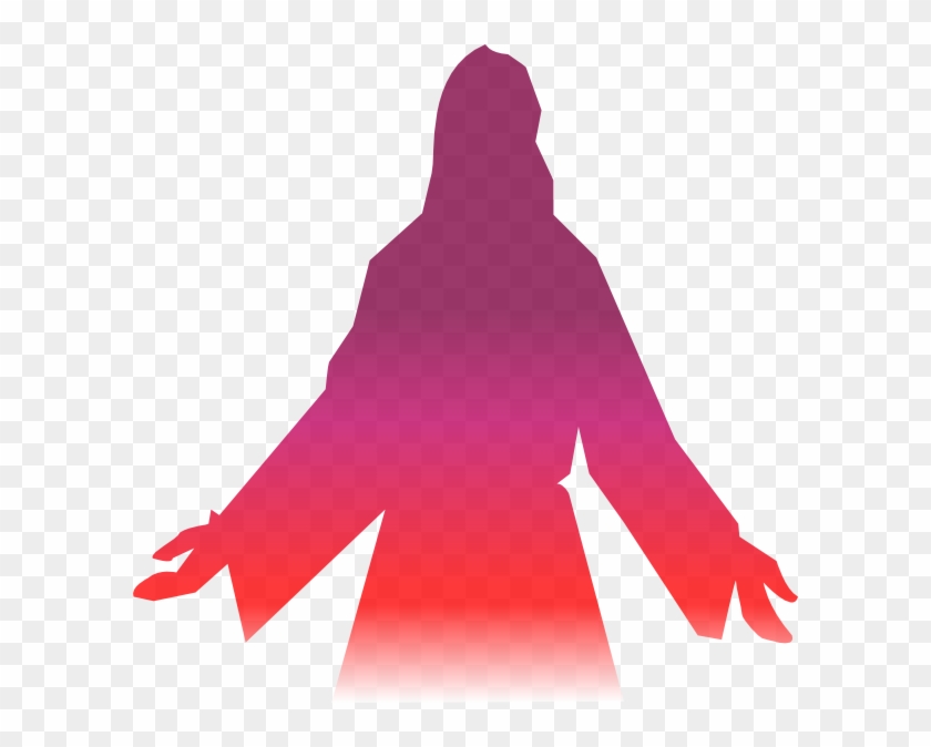 Jesus With Open Arms Silhouette Clipart #623853