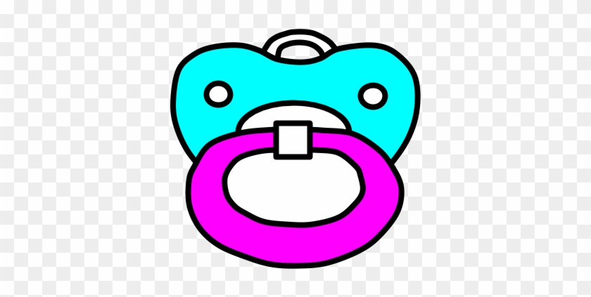 Pacifier, Binky, Bright Blue, Violet Clipart #624001
