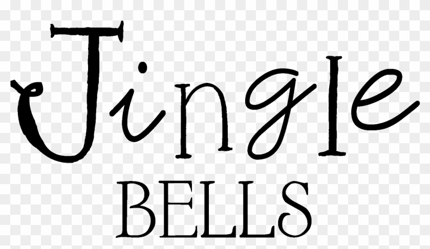 Whimsical Jingle Bells Wall Quotes™ Decal - Christmas Quotes Black And White Png Clipart