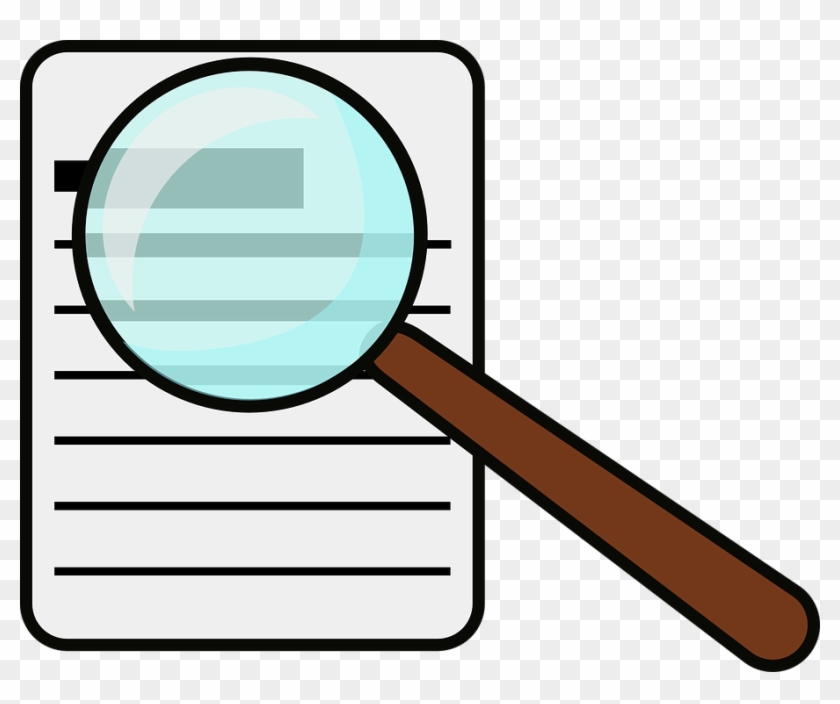 Collection Of Cartoon Magnifying Glass - Paper And Magnifying Glass Clipart - Png Download