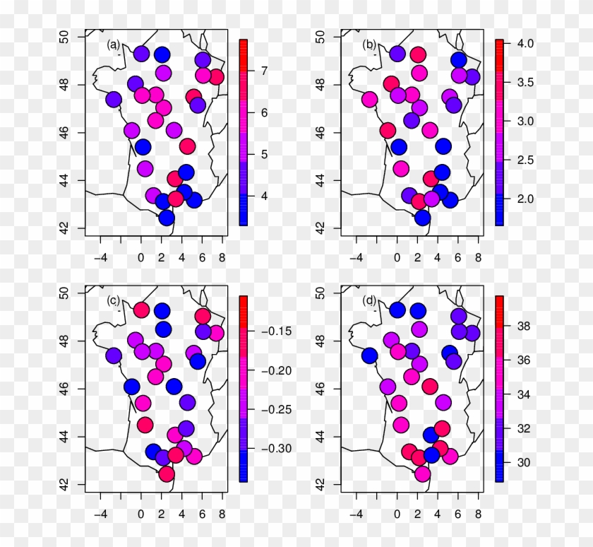 Gpd Parameters Of Daily Maximum Summer Temperature Clipart