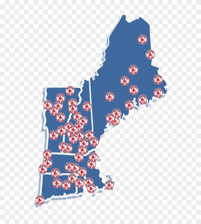 Red Sox Nation Map Clipart