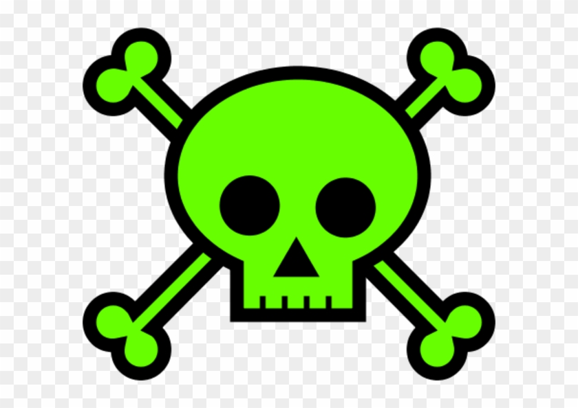 Green Pirate Skull No Background Clipart - Green Skull And Crossbones - Png Download #624795
