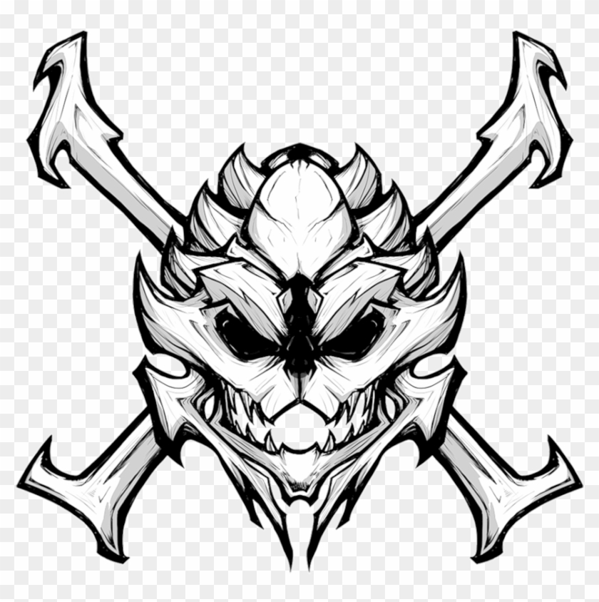 Skull And Crossbones Png Transparent Background - Mass Effect Turian Skull Clipart #625290