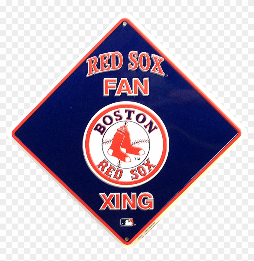 Boston Red Sox Baseball Fan Crossing Sign Diamond Shaped - Boston Red Sox Clipart #625459