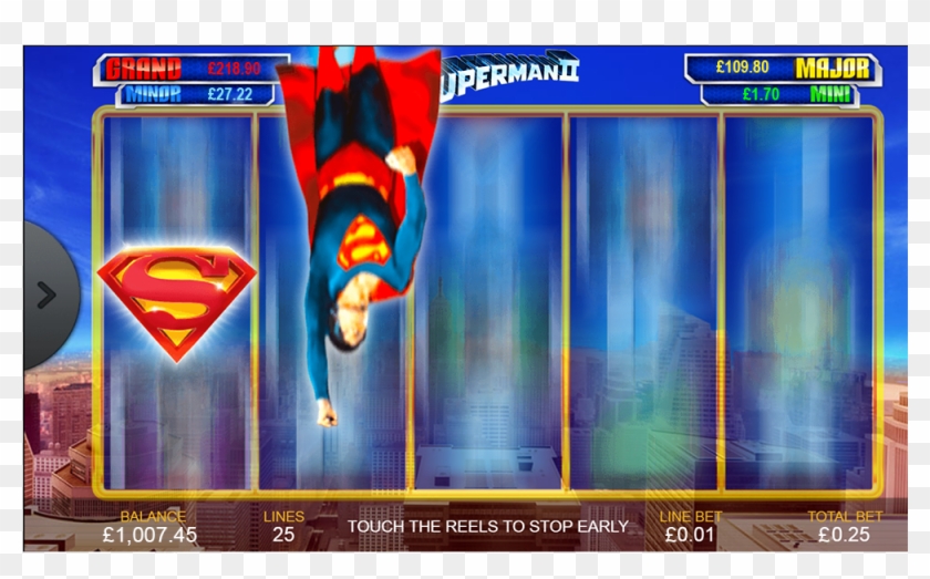 Superman Can Turn Up To 4 Symbols Wild On Any Main - Superman Clipart #625706