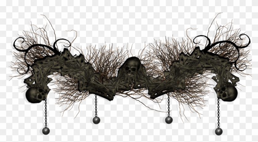 Black Gothic Christmas Decoration Png Transparent Clipart #625792