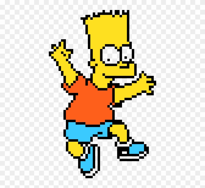 Bart Simpson - Minecraft Pixel Art Bart Simpson Clipart #625821