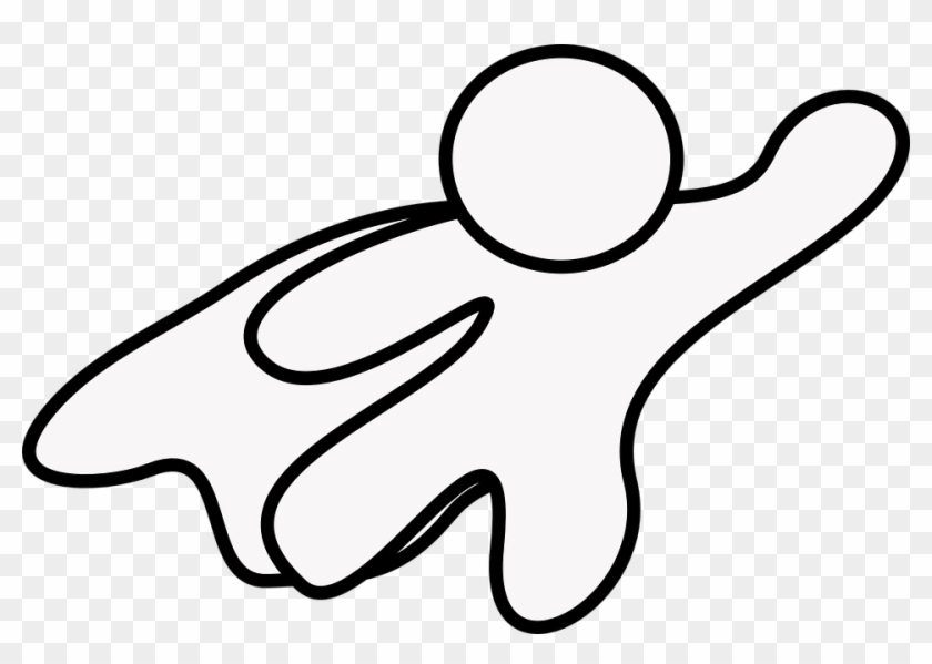 Svg Free Library Collection Of Free Heroes Clipart - Super Hero Outline - Png Download
