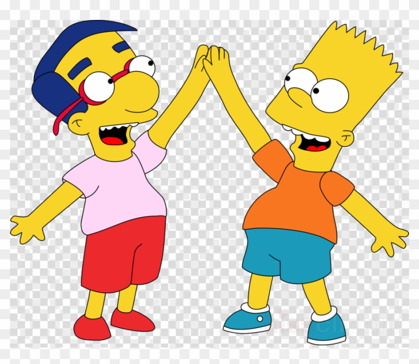 Bart Simpson And Milhouse Clipart Milhouse Van Houten - Bart Simpson And Milhouse - Png Download