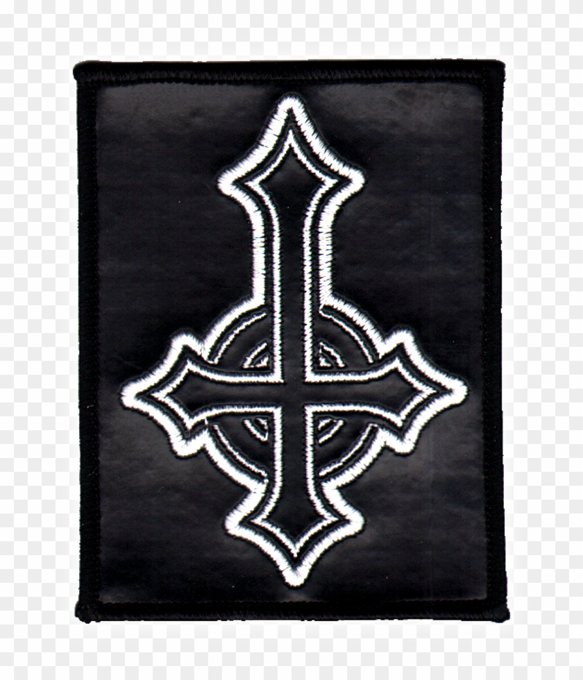 Inverted Cross Patch Gothic Cross Sew-on Patch Cross Clipart #626564
