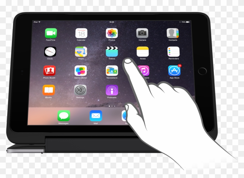 Illustrated Hand Pointing Grey - Incipio Clamcase Ipad 9.7 Clipart