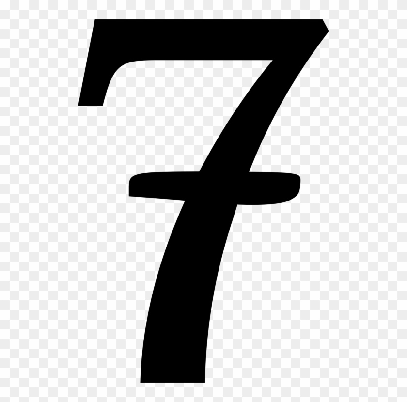 7 Number Png Photo - 7 With A Line Through Clipart #627123