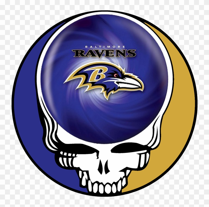 Baltimore Ravens Skull Logo Iron On Stickers Heat - Grateful Dead Logo Png Clipart #627215