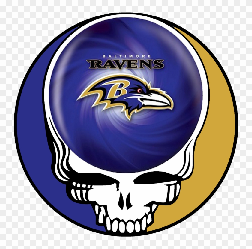 Baltimore Ravens Skull Logo Iron On Stickers Heat - Grateful Dead Logo Png Clipart