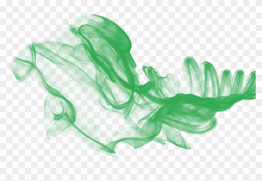 833 X 556 7 - Neon Green Smoke Png Clipart