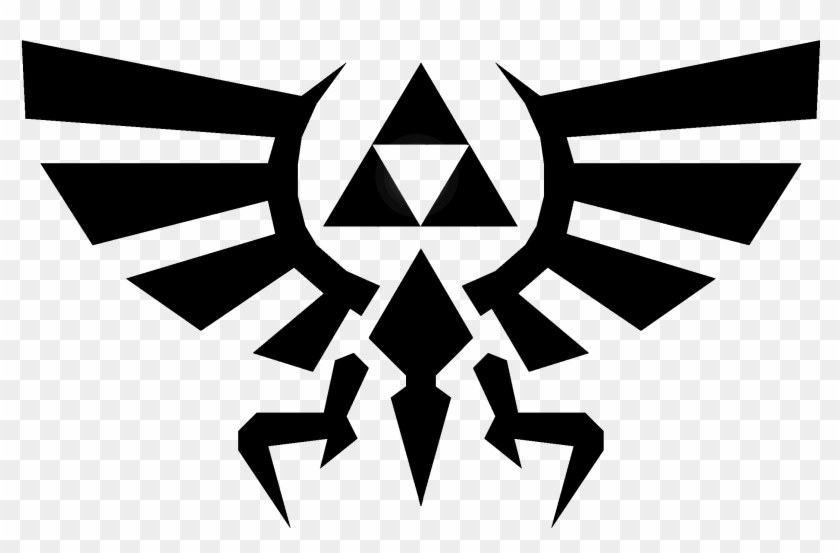 The Legend Of Zelda Clipart Black And White - Triforce Eagle - Png Download #628570