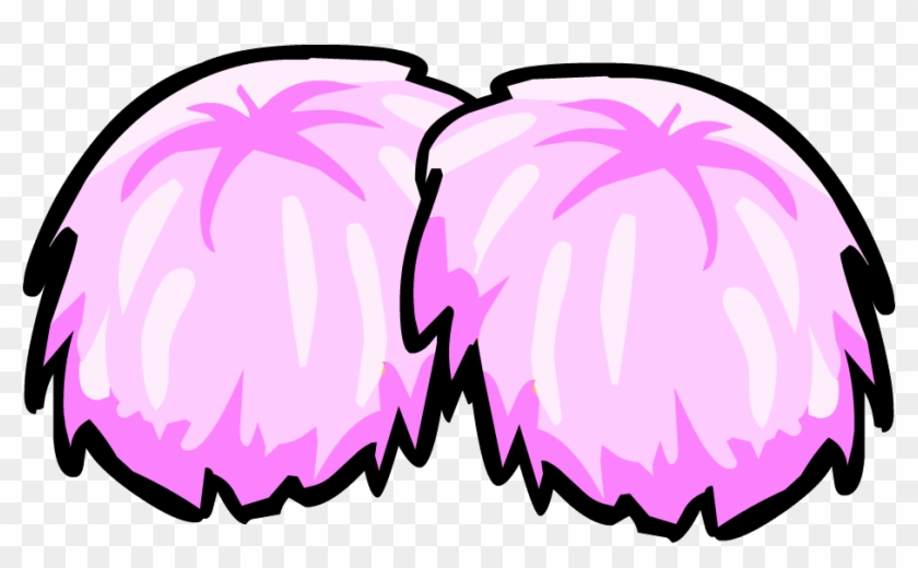 Pom Pom Cartoon Png - Pink Pom Poms Clipart Transparent Png #629444