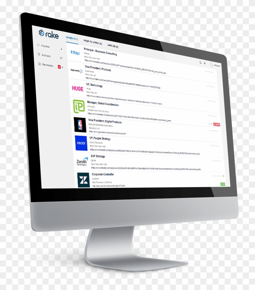Rake Web App Screen Desktop - Led-backlit Lcd Display Clipart #629813
