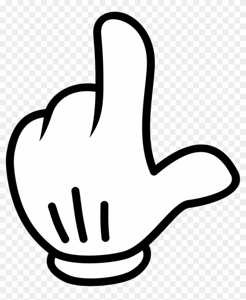 Click On Icons To See Different "content" - Mickey Point Finger Png Clipart