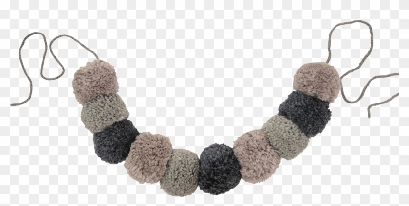 Pom Pom Garland // Oldrose Mix Clipart