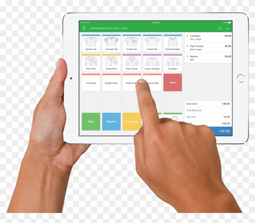Ipad Pos - - Tab In Hand Png Clipart