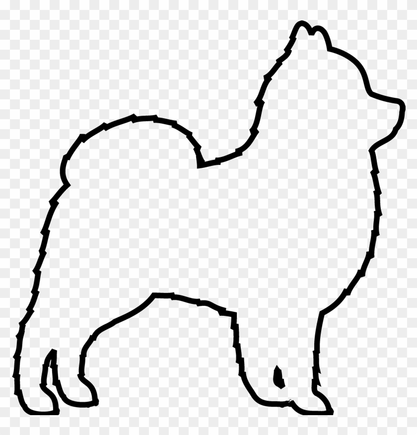 Pomeranian Rubber Stamp Dog Cat Fur Baby - Pomeranian Png Black And White Clipart #630081