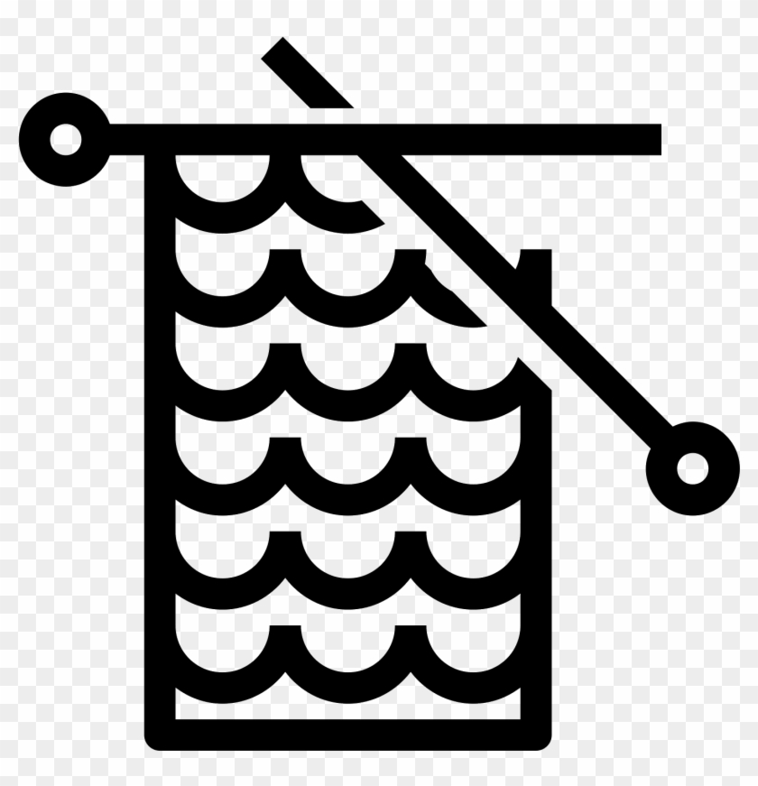 This Icon Is Of A Piece Of Fabric, With Wavelike Designs - Knitting Icon Clipart