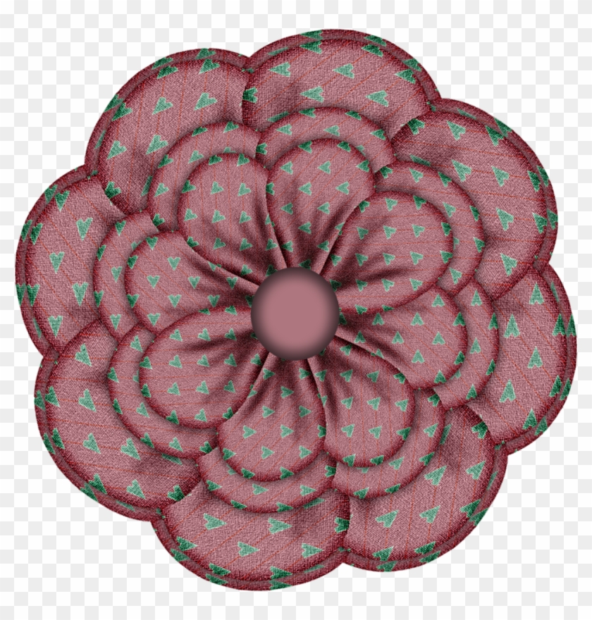 Fabric Flower Png Background Image - Floral Design Clipart #630760
