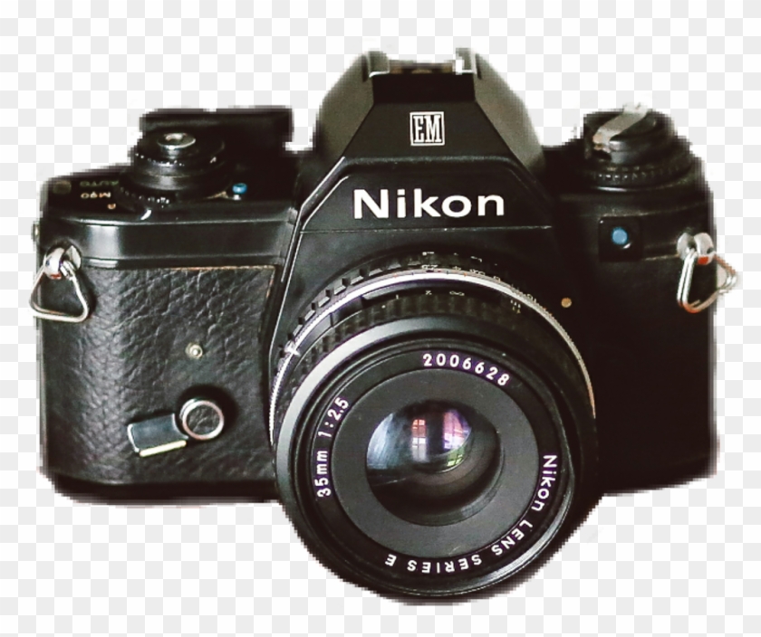Nikon Vintage Camera Sticker Black - Nikon Clipart #630964