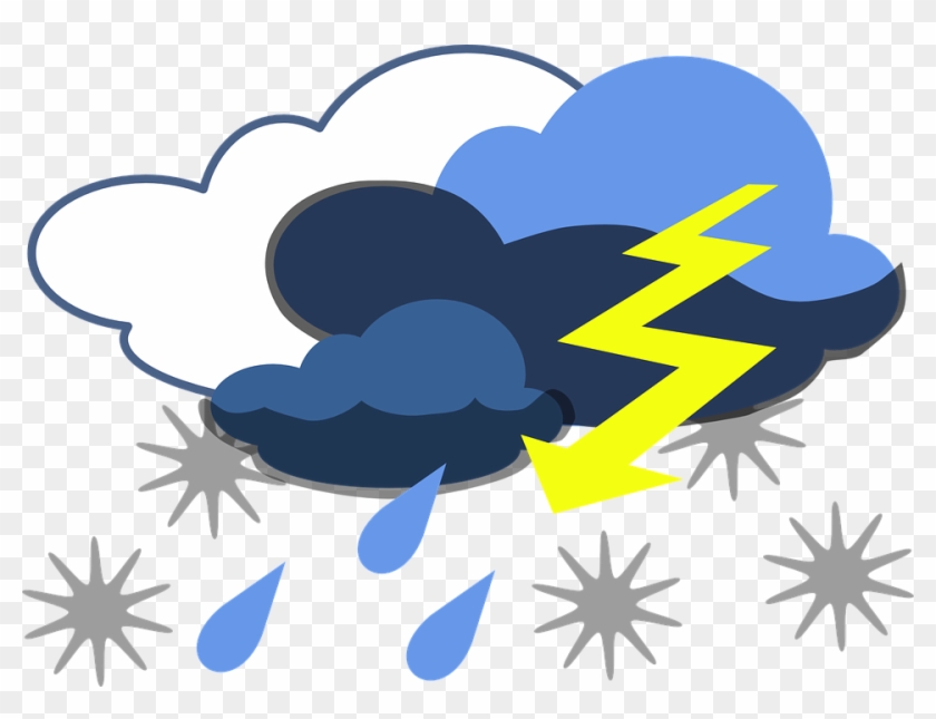 Thunder And Lightning Clipart At Getdrawings - Bad Weather Clip Art - Png Download #631172