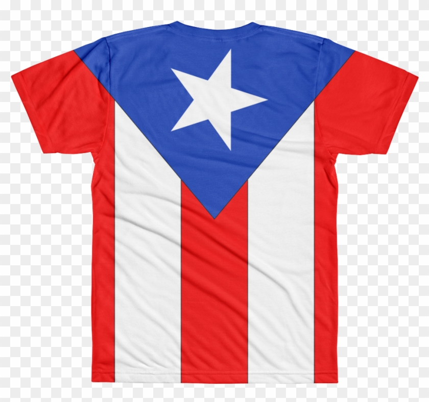 Puerto Rico Flag All Over Printed T Shirt - Active Shirt Clipart #631496