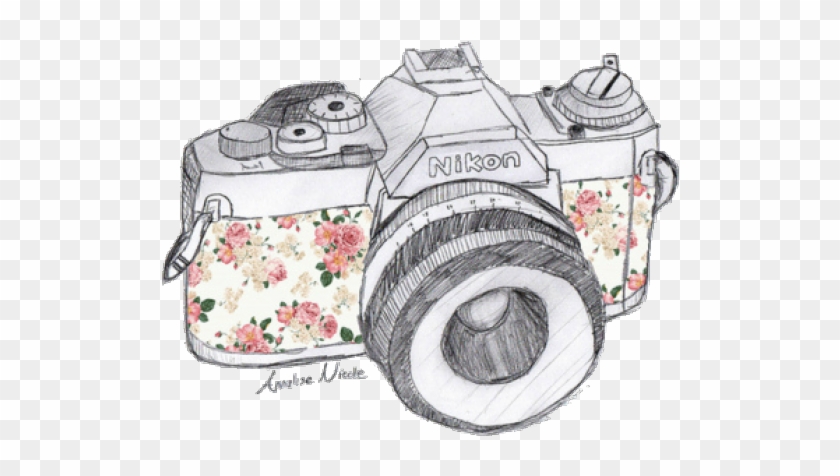 Nikon Clipart Vintage Camera - Camera Drawings Png Transparent Png