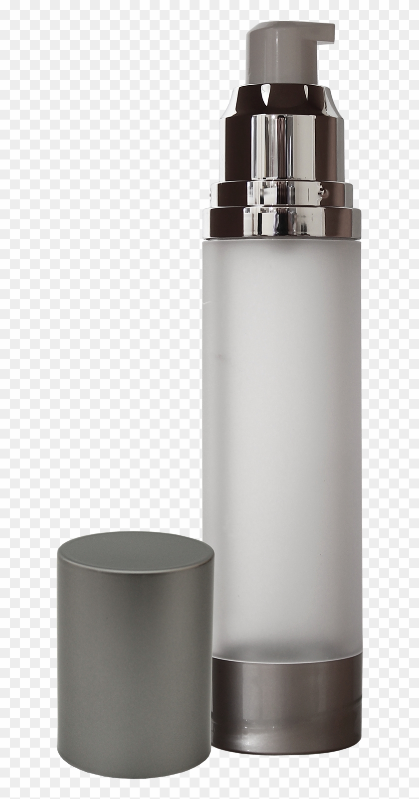 50 Ml Frosted Acrylic Airless Bottle With Cap & Pump Clipart