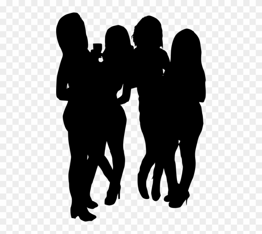 Free Png Girl Group Hoto Posing Silhouette Png - Group Of Ladies Silhouette Clipart