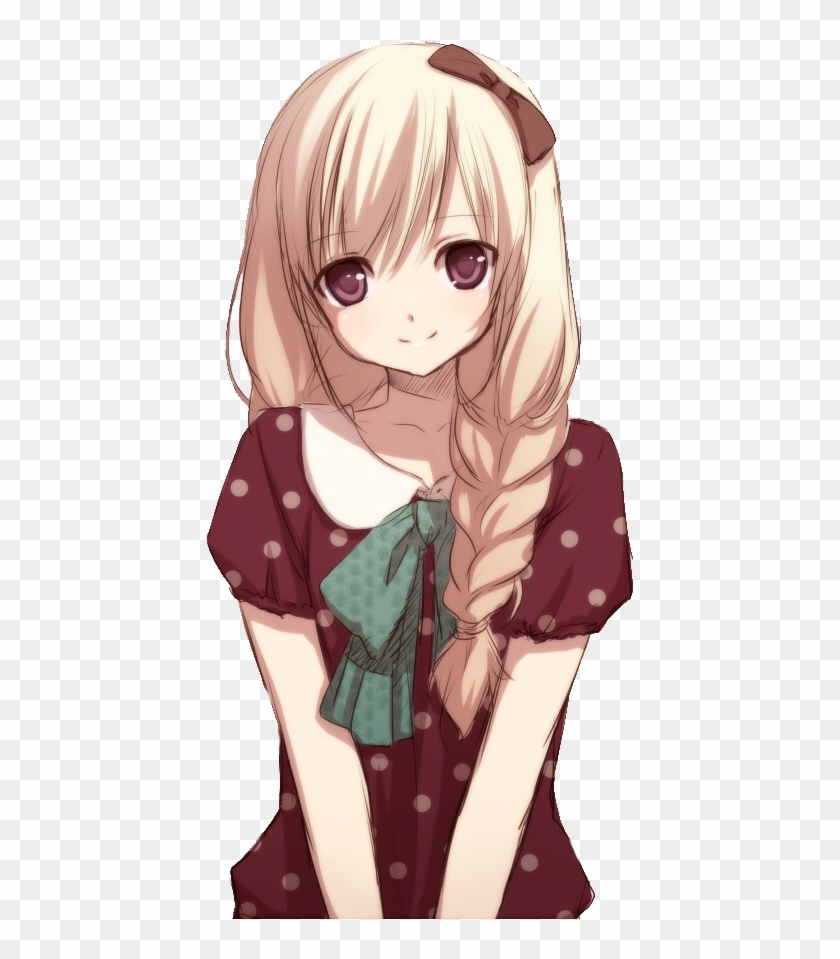 Anime Little Girl Png Anime Girl With Side Braid Clipart Pikpng