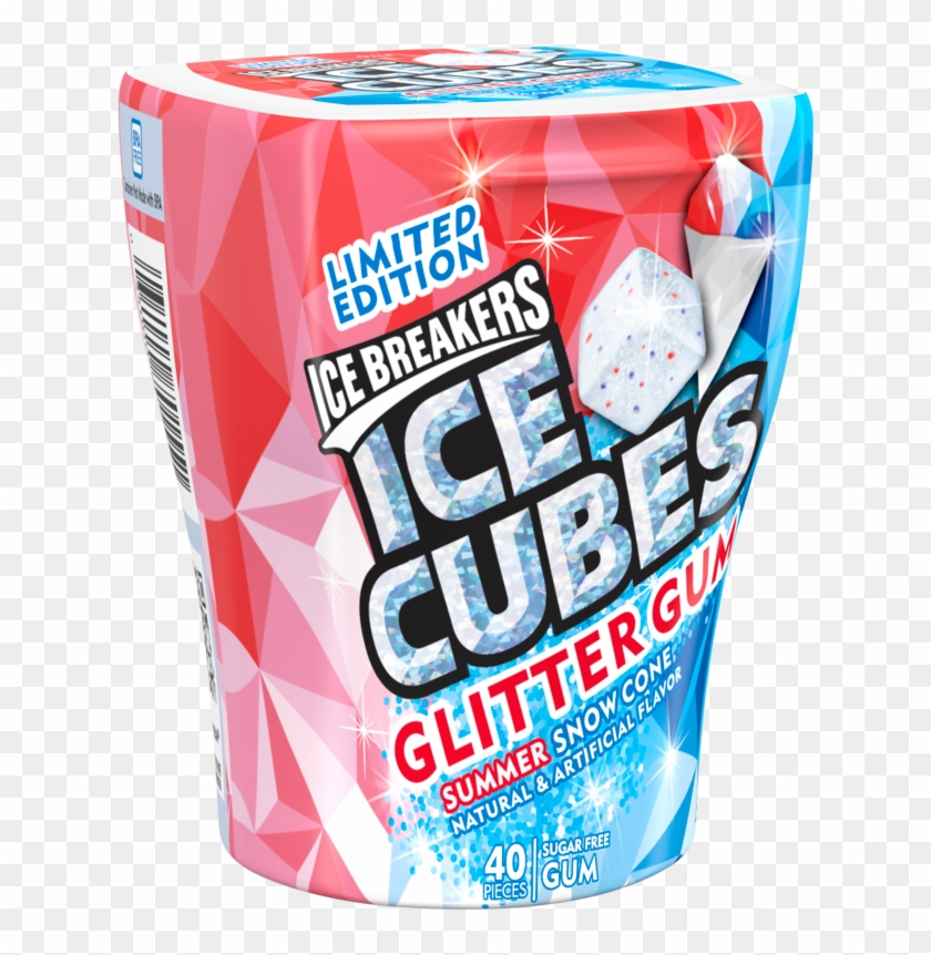 Ice Breakers, Ice Cubes Glitter Summer Snow Cone Gum, - Caffeinated Drink Clipart