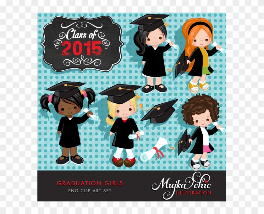Little Girl Clipart Graduation - Mesas De Dulces Para Graduacion Universidad - Png Download