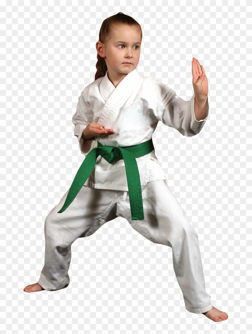 Karate Girl - Child Karate Clipart