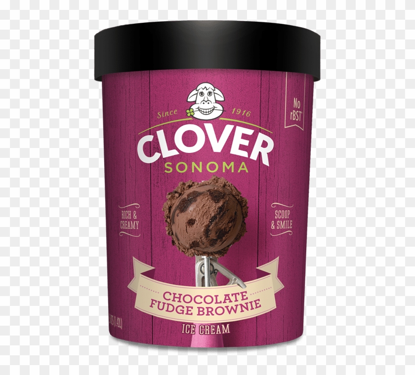 Chocolate Fudge Brownie Ice Cream - Clover European Style Butter Clipart #633308