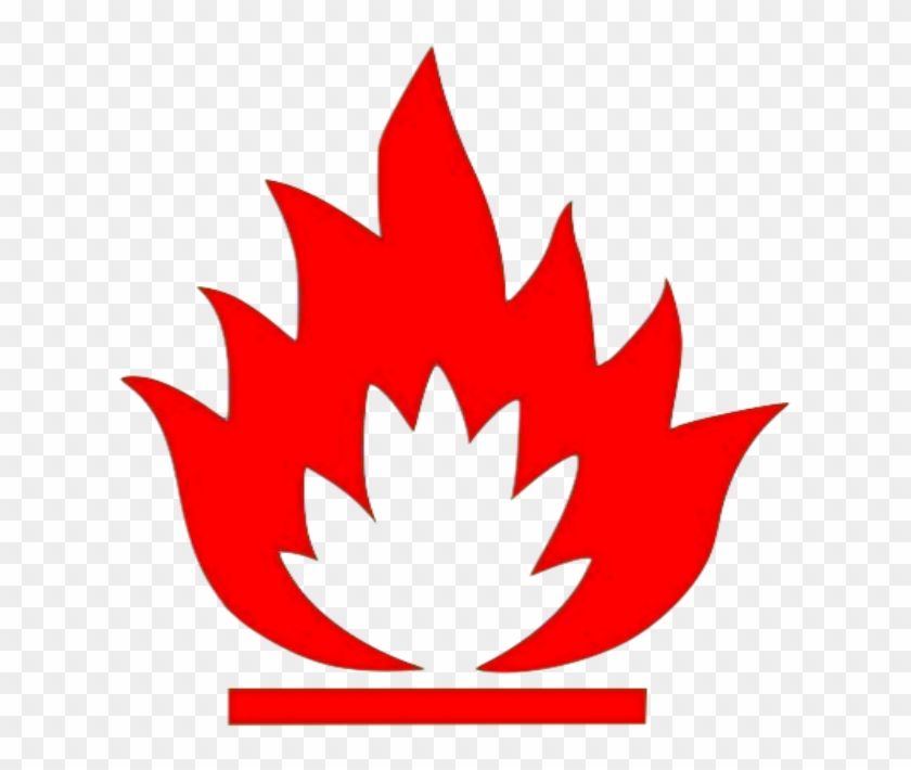 Black1 Flame 9128 - Flammable Sign Clipart