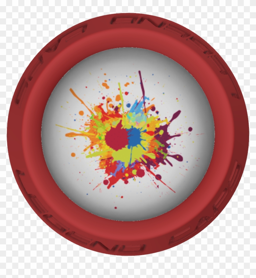 Paint Splatter Lacrosse Stick Red End Cap - Circle Clipart