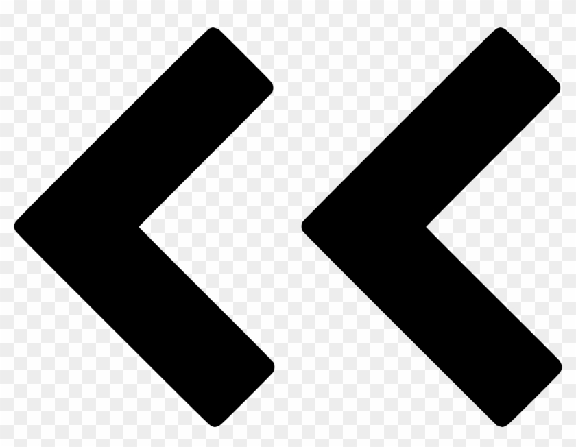 Left Double Arrow - Arrow Black Clipart