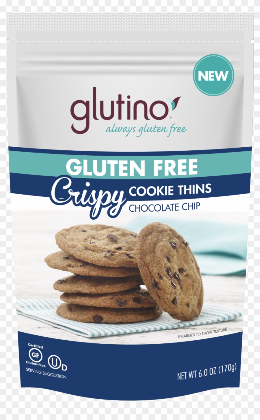 Gluten Free Chocolate Chip Crispy Cookie Thins - Sandwich Cookies Clipart #633914