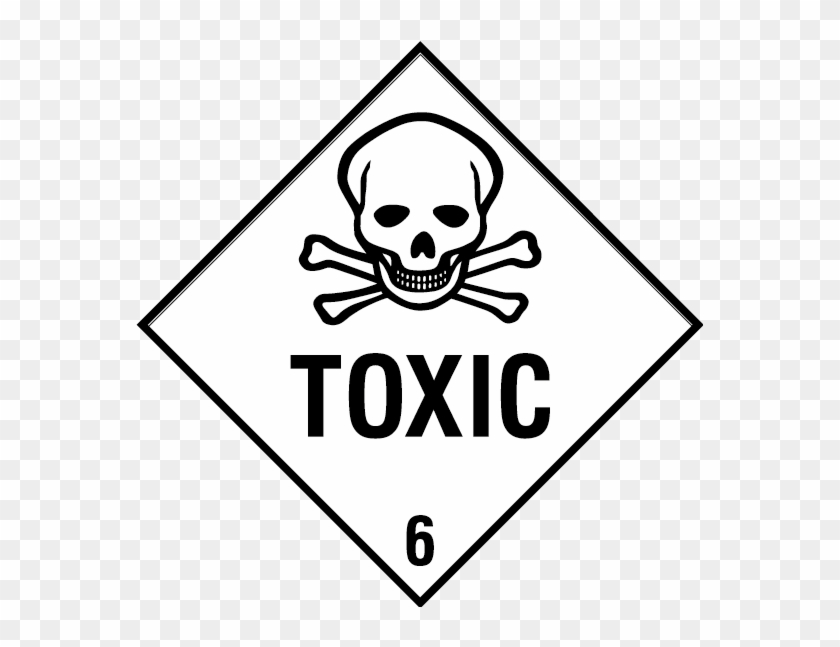 Toxic 6 Sign - Toxic Gas Sign Clipart