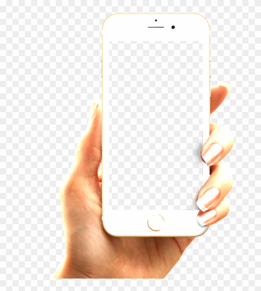 Iphone Phone Hand Holding White - Hand Holding White Iphone Png Clipart