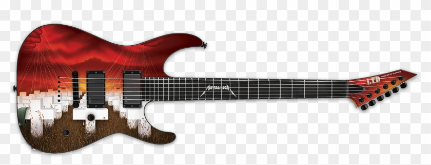 The Ltd “master Of Puppets” Guitar Features An Alder - Esp Ltd M 100fm Stblk Clipart #634295