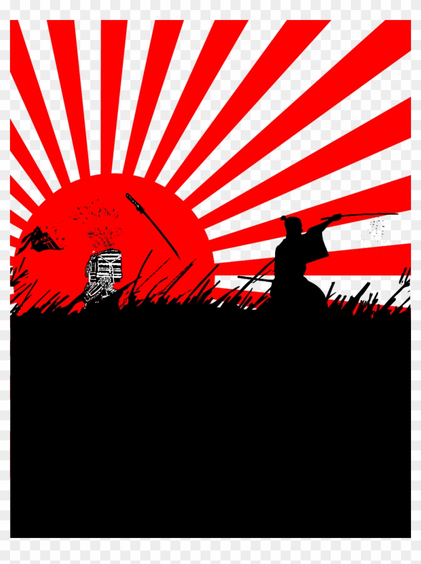 Samurai Beheading His Enemy On A Background Of The - Samurai Clipart #634708